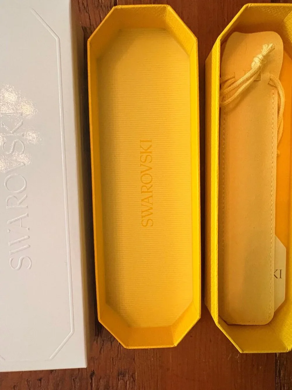SWAROVSKI CRYSTAL CRYSTALLINE BLUE BP PEN NWT IN ORIGINAL BOX, SUEDE POUCH - Picture 3 of 6